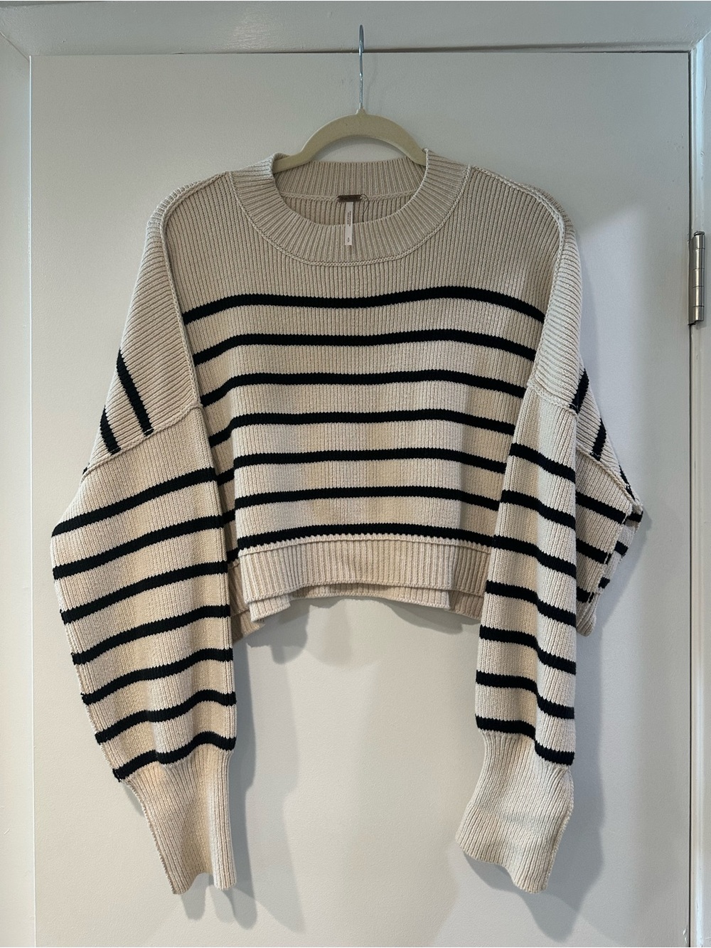 Free People Nautical Striped Crewneck Sweater